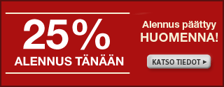 25 %:n alennus