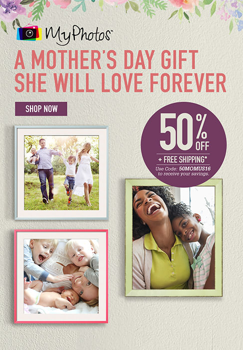 Mother&rsquo;s Day special – 16x20 canvas for only $29.99 (Plus Free Shipping!!). Use coupon code: SHIP4FREE. Order by April 29 to be delivered by Mother&rsquo;s Day