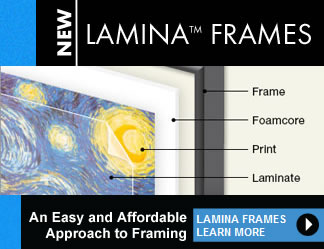 New Lamina frames - An easy and affordable approach to framing - Learn More