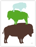 Green Buffalo Affiches par Avalisa sur AllPosters.fr
